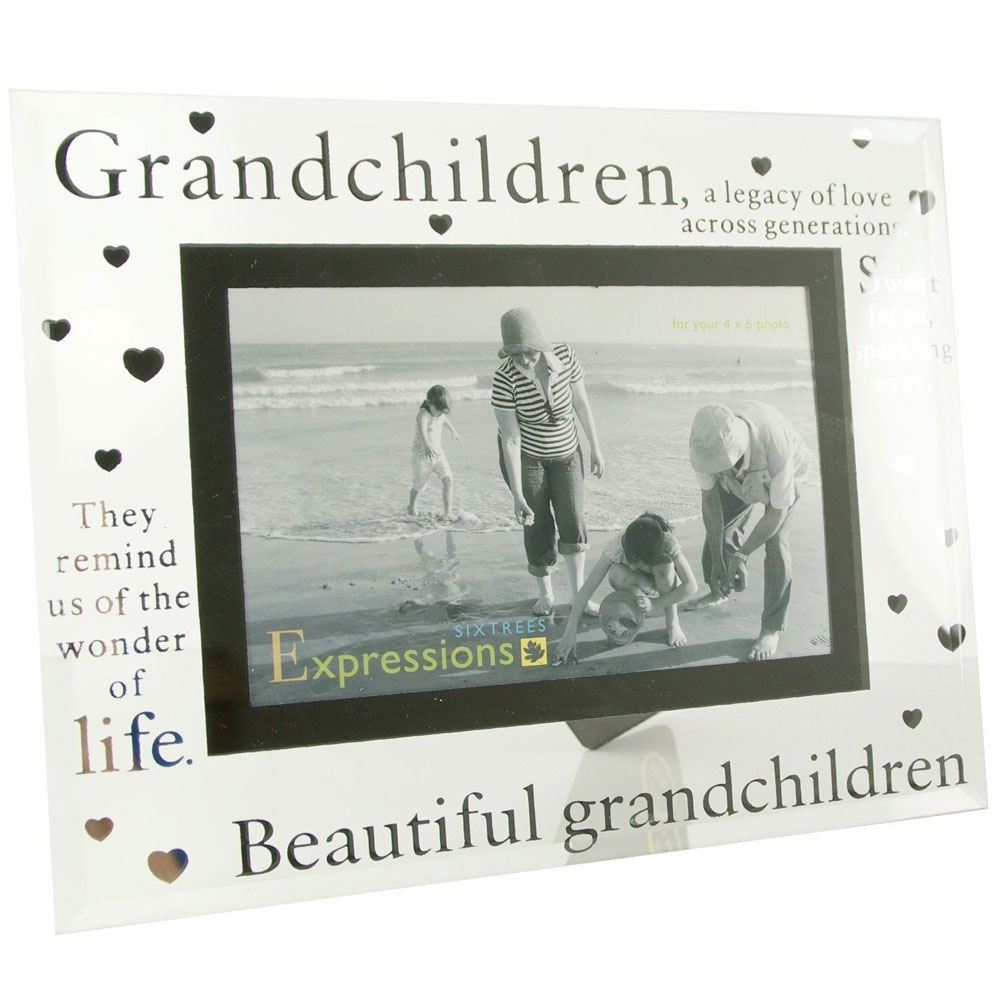 Sixtrees Grandchildren Glass and Mirror 6x4 Photo Frame Photo Frames
