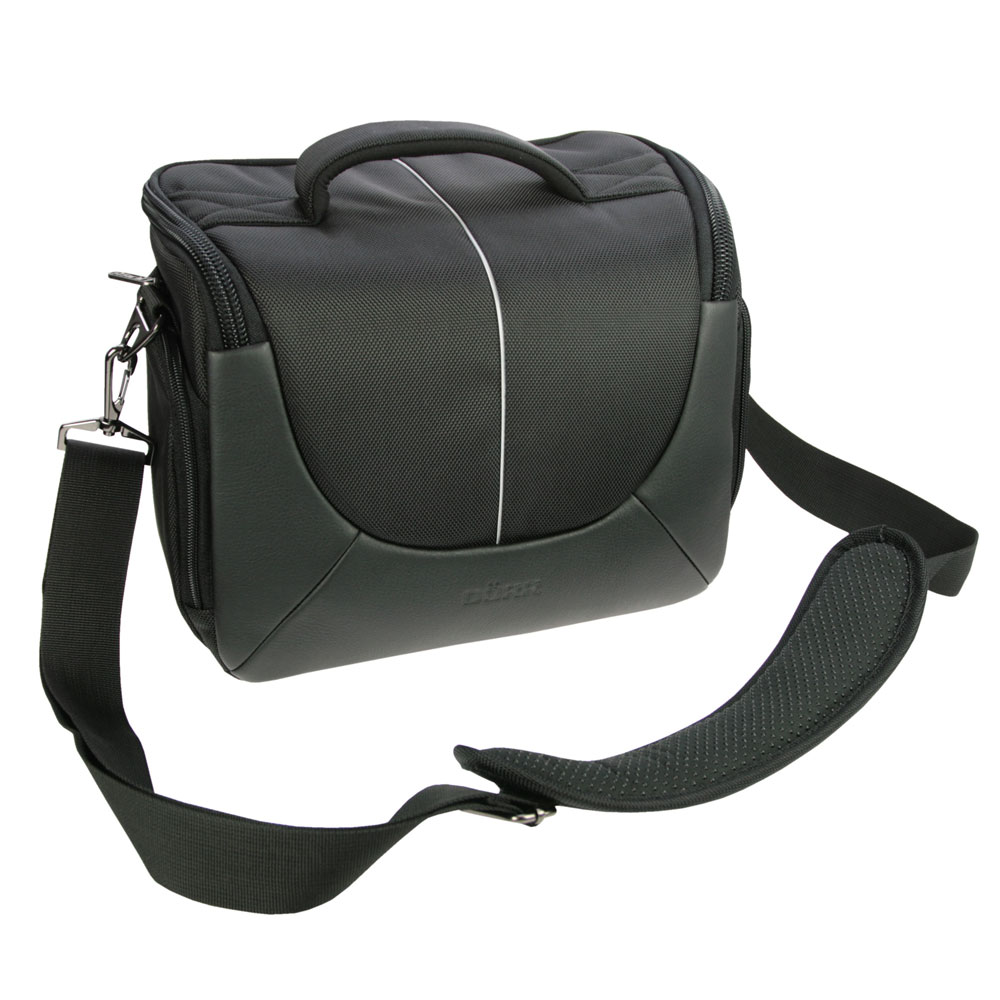 Dorr Yuma Extra Large DSLR Camera Bag Black and Silver Shoulder