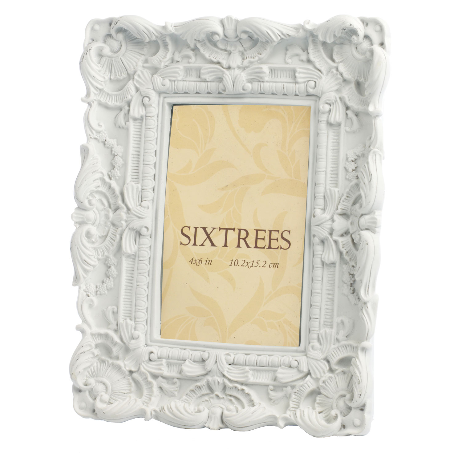 Sixtrees Hailey White 6x4 Photo Frame Photo Frames Albums & Frames