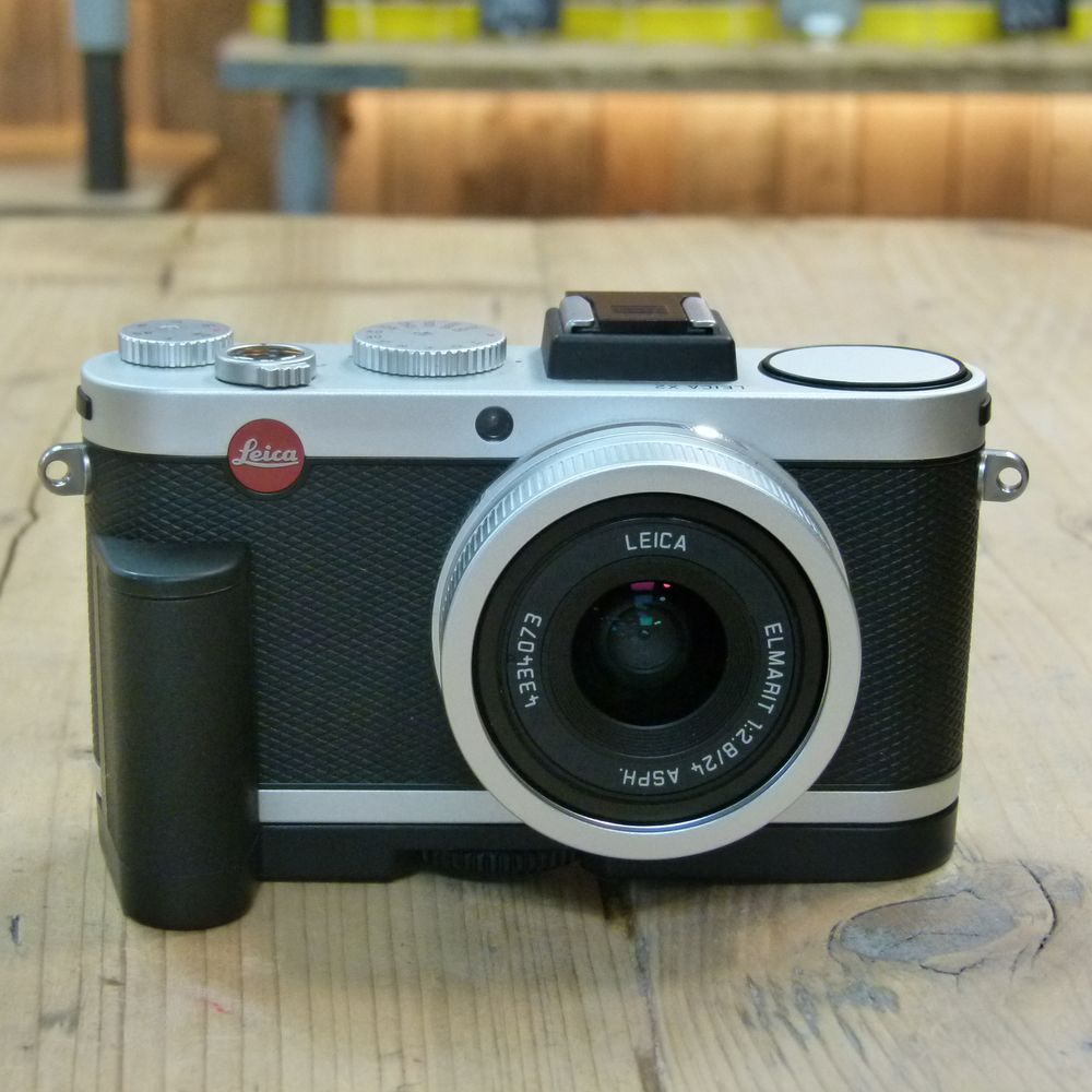 Used Leica X2 Silver Digital Camera with Grip Used Cameras Used