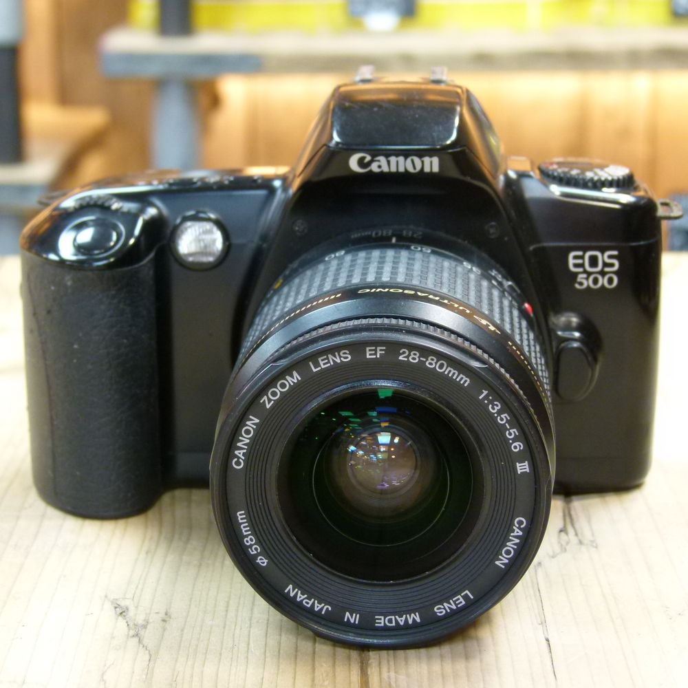 Used Canon EOS 500 SLR Film Camera with 2880mm USM Lens Used Cameras