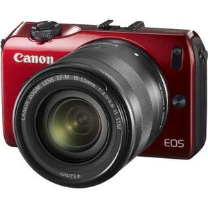 Canon EOS M Red Digital Camera with EF-M 18-55mm f/3.5-5.6 STM IS Lens