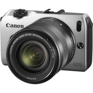 Canon EOS M Silver Digital Camera with EF-M 18-55mm f/3.5-5.6 STM IS Lens