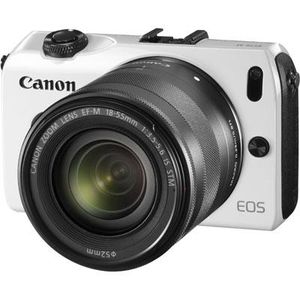 Canon EOS M White Digital Camera with EF-M 18-55mm f/3.5-5.6 STM IS Lens