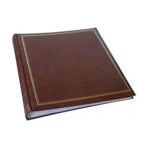 Classic Large Brown Traditional Photo Album - 100 Sides