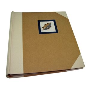 Cotton Blue Leaf Traditional Photo Album, 100 Sides