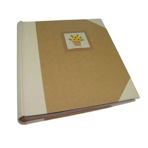 Cotton Flower Pot Traditional Photo Album, 100 Sides