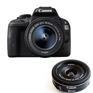Canon EOS 100D Digital SLR Camera with 18-55mm IS STM and 40mm STM Lenses