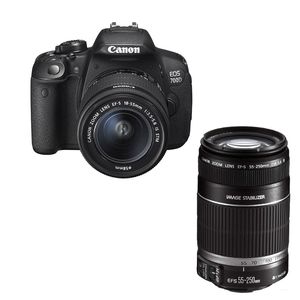 Canon EOS 700D Digital SLR Camera with 18-55mm IS STM and 55-250mm IS II Lenses