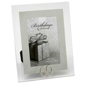 60th Birthday Glass and Mirror 6x4 Photo Frame