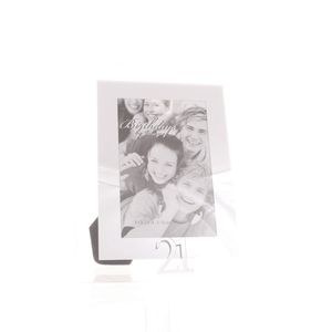 21st Birthday Glass and Mirror 6x4 Photo Frame