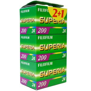 Fujifilm Superia 200 24 Exposure Colour Print Film Triple Pack