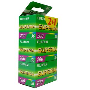 Fujifilm Superia 200 36 Exp Colour Print Film Triple Pack