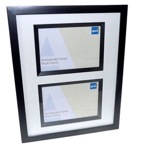 Ambassador Black Wood 8x6 Photo Frame Twin