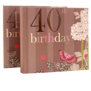 40th Birthday Nouveau Delights 6x4 Slip In Photo Album 80 Photos