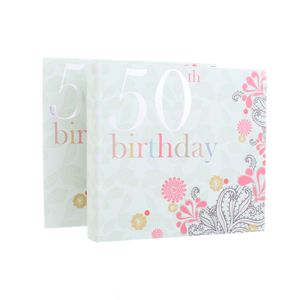 50th Birthday Nouveau Delights 6x4 Slip In Photo Album 80 Photos