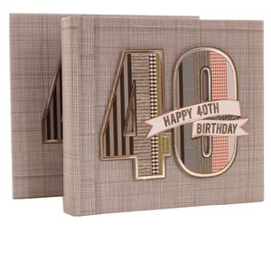 40th Birthday Denim Collection 6x4 Slip In Photo Album 80 Photos