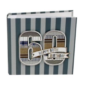 60th Birthday Denim Collection 6x4 Slip In Photo Album 80 Photos