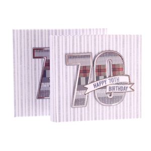 70th Birthday Denim Collection 6x4 Slip In Photo Album 80 Photos