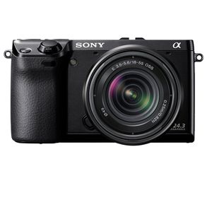 Sony Alpha NEX-7 Black Digital Compact System Camera Body with 18-55mm Lens