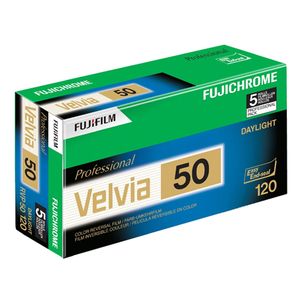 Fujifilm Velvia 50 120 Colour Slide Roll Film Pack of 5