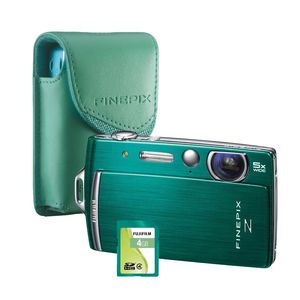Fujifilm FinePix Green Z110 Digital Camera with Case and 4GB Memory Card Bundle