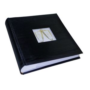 Black Satin 6x4 Slip In Wedding Photo Album - 200 Photos