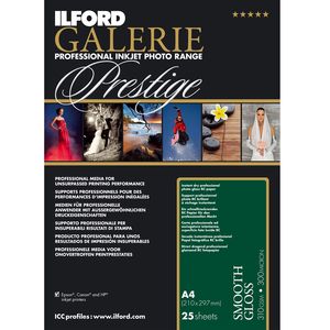 Ilford Galerie Prestige Smooth Gloss Paper 310gsm 4x6 inch - 100 Sheets