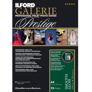 Ilford Galerie Prestige Smooth Gloss Paper 290gsm A3 - 25 Sheets