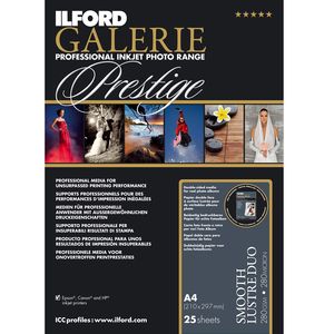Ilford Galerie Prestige Smooth Lustre Duo Paper 280gsm A4 - 100 Sheets