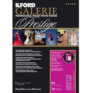 Ilford Galerie Prestige Smooth Fine Art Paper 190gsm A4 - 10 Sheets