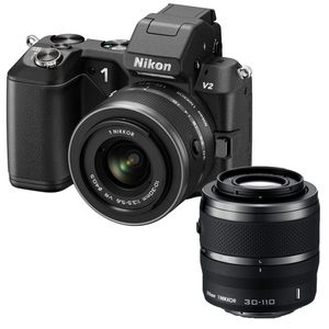 Nikon 1 V2 Black Digital Camera with 10-30mm and 30-110mm Lens Kit
