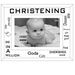 Christening Glass and Mirror 6x4 Photo Frame