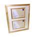 Ambassador Natural Wood Double 7x5 Photo Frame