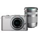 Olympus E-PM1 Silver Digital Camera Inc 14-42mm and 40-150mm Twin Lens Kit