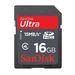 Sandisk 16GB Secure Digital Ultra 200 x 30MB/s SDHC Memory Card