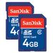 Sandisk 4GB Secure Digital 33x 5MB/s SD Memory Card Twin Pack