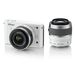 Nikon 1 J1 White Digital Camera with 10-30mm and 30-110mm Twin Lens Kit