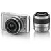 Nikon 1 J1 Silver Digital Camera and 10-30mm and 30-110mm Twin Lens Kit